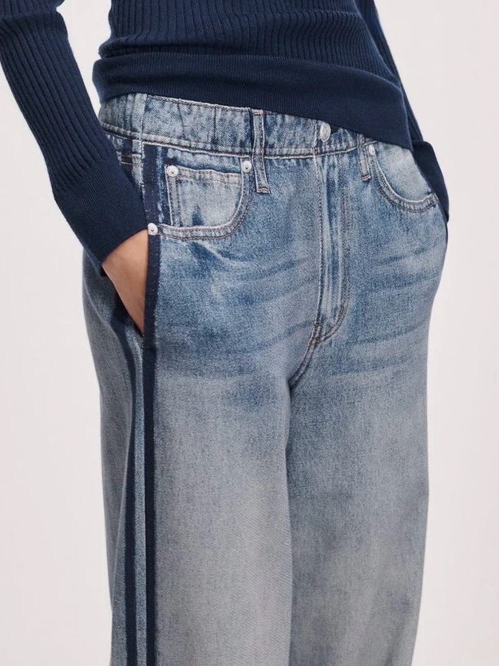 NWT Rag & Bone Miramar Wide-Leg Track Pant in Coney - Picture 4 of 9